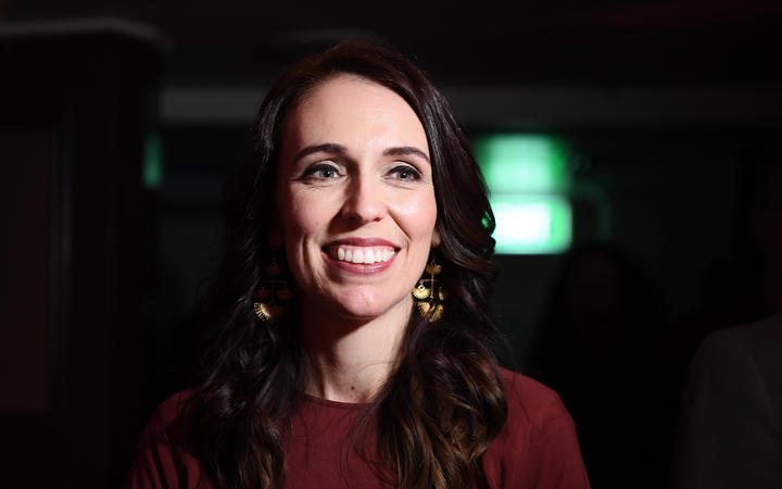 Labour leader Jacinda Ardern on election night.