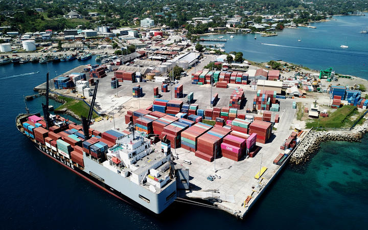 The main port in Honiara.