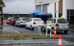 Mobile Covid-19 testing near Christchurch airport.