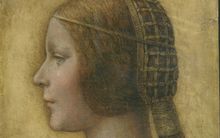 La Bella Principessa, a chalk and ink profile portrait,  purportedly by Leonardo da Vinci