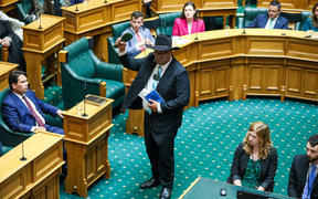 Maori Party MP Rawiri Waititi is sworn in at Parliament 
