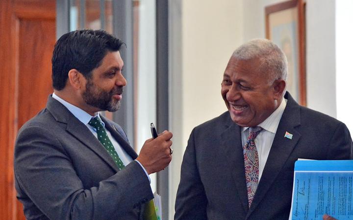 Attorney-General Aiyaz Sayed-Khaiyum and Prime Minister Frank Bainimarama.
