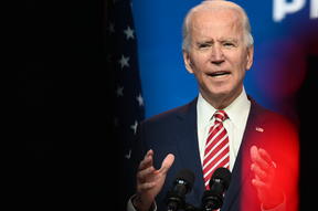 US President-elect Joe Biden pictured on 16 November 2020.