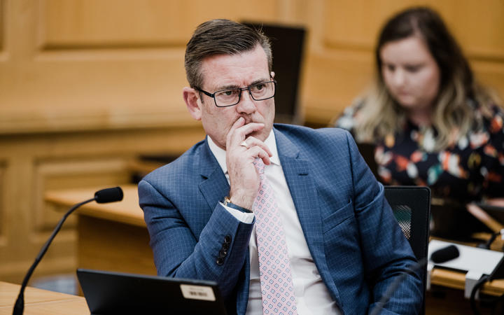 National Party Michael Woodhouse at a select committee hearing where Speaker Trevor Mallard is being questioned on 16 December, 2020.