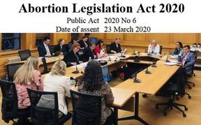Select committee hearing submissions for what became the Abortion Legislation Act 2020.