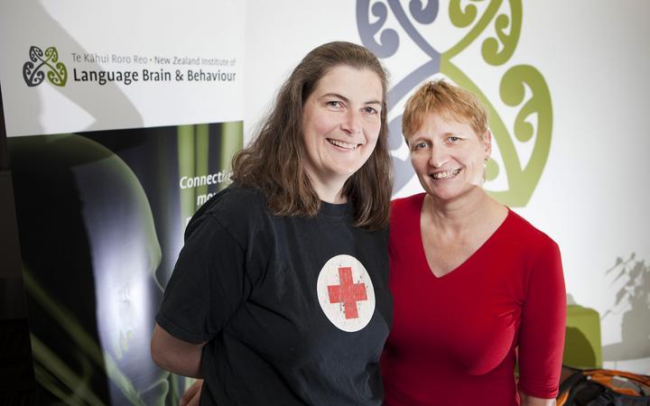 Principal Investigator Professor Jen Hay and co-author Professor Jeanette King of UC’s New Zealand Institute of Language, Brain and Behaviour.

