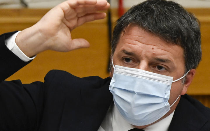 Head of Italia Viva (IV), Matteo Renzi holds a press conference.