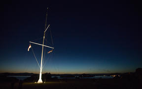 The flag pole at the Upper Marae in Waitangi