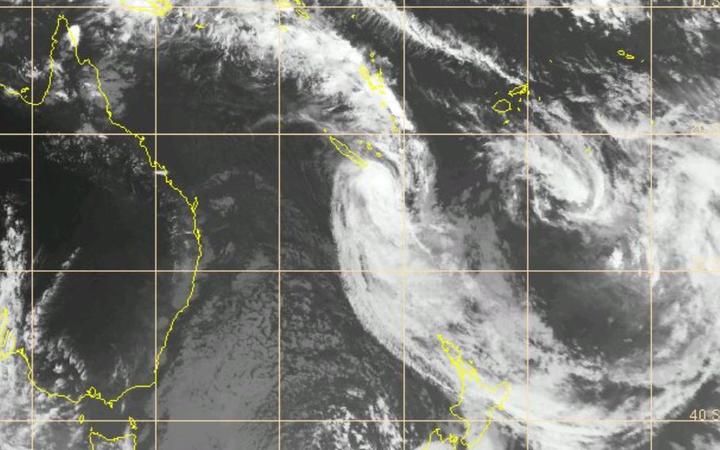 Cyclone Niran, (centre)