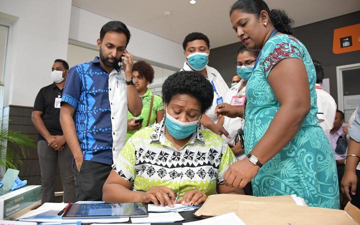 Vaccine registration in Fiji