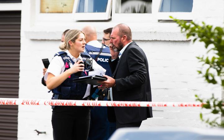 Police at the scene of a 'serious incident' in Epsom, Auckland.
