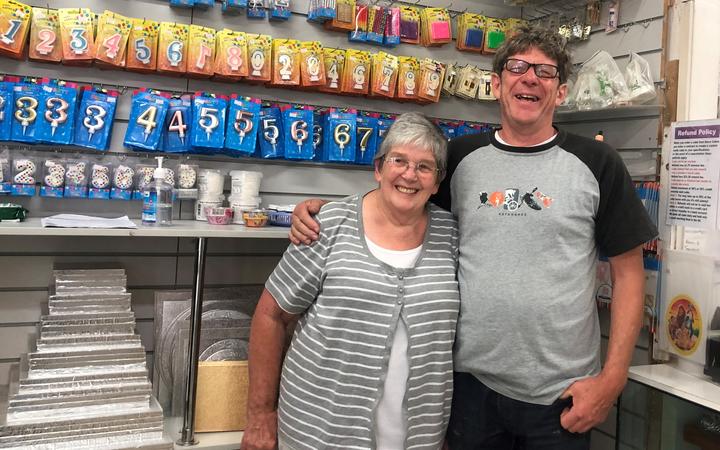 Eileen Faulkner with her son (pictured). In November last year, the family made the decision to sell Decor Cakes.