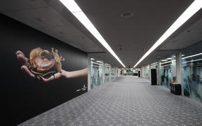 A deserted international arrival hall, at Auckland Airport during the Covid-19 level 3 lockdown, Auckland on 7 May  2020.  