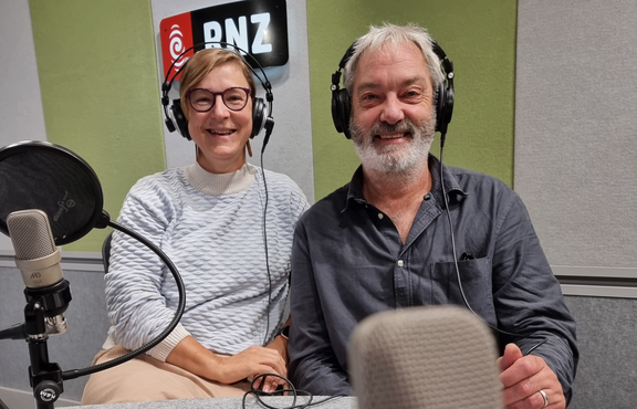 Dr Merja Myllilahtia and Dr Greg Treadwell from the AUT's Centre for Journalism, Media and Democracy. 