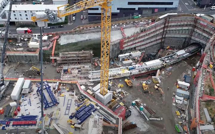 The Mt Eden train station site from the air.