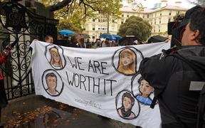 Pharmac protest outside Parliament