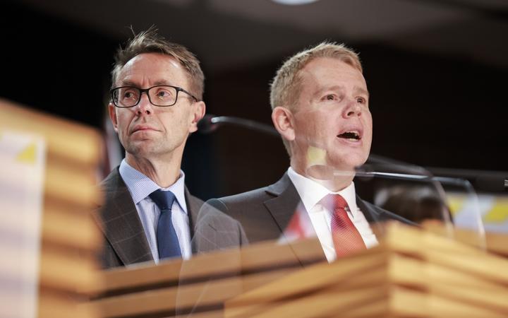 Director-General of Health Ashley Bloomfield and Covid-19 Response Minister Chris Hipkins.
