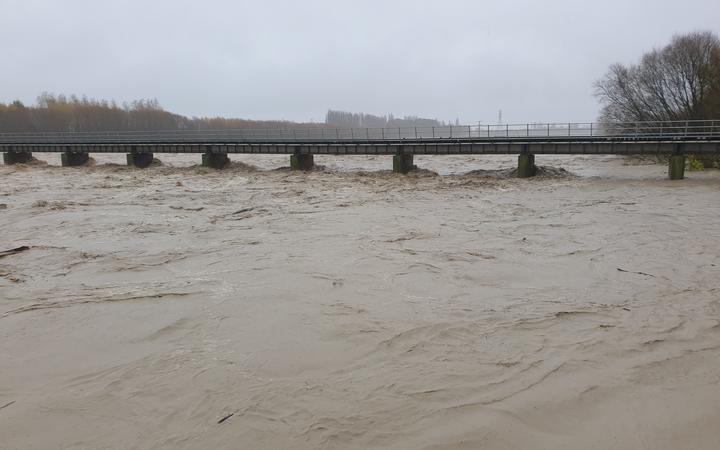 The Ashburton River this afternoon.