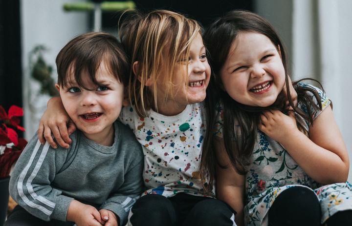 three cute kids