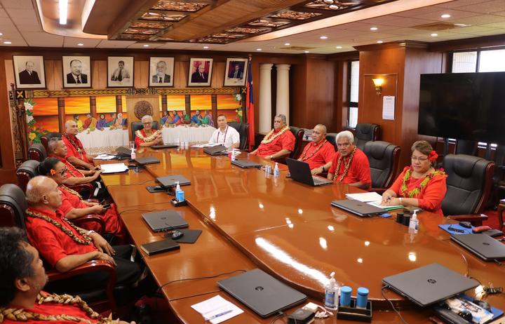Samoa's new FAST party cabinet in its first session.