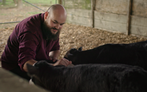 Journalist Baz Macdonald in a scene from the TVNZ documentary series Milk and Money