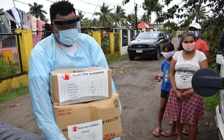 Fijian crisis: Groceries being taken to families in Viti Levu by Save the Children. 