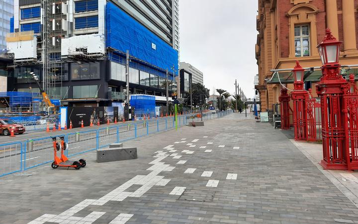 Central Auckland at midday on 27 August.