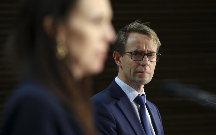 Director-General of Health Dr Ashley Bloomfield looks on during a press conference at Parliament on August 31, 2021 in Wellington, New Zealand. (Photo by Hagen Hopkins - Pool/Getty Images)