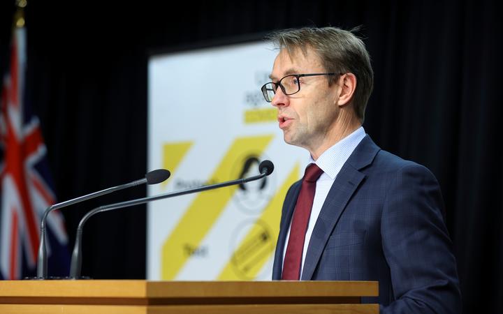  Director-General of Health Dr Ashley Bloomfield speaks to media during a press conference at Parliament on September 02, 2021 in Wellington, 