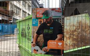 There may be signage telling the public to love Albert Street in Auckland but there's more construction than shoppers.
