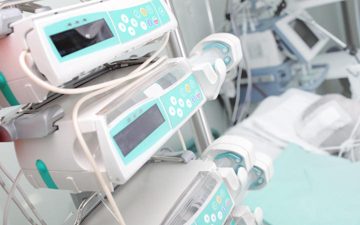 Medical equipment in an ICU ward.