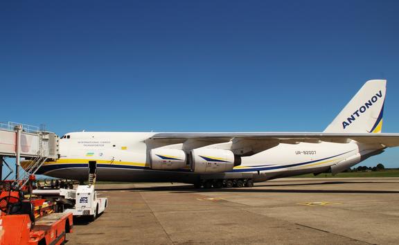 The Antonov-124 aircraft at Nadi Airport. 
