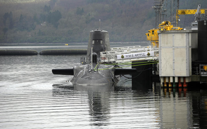 Astute-class submarine HMS Artful pictured before officially becoming a commissioned warship of the Royal Navy at a ceremony at Faslane Naval Base, Rhu, Scotland in March 2016.
