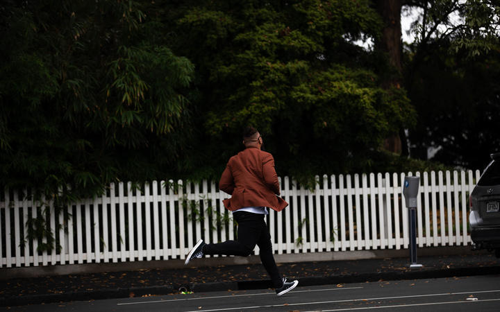 Manu Vatuvei outside court in March 2021.