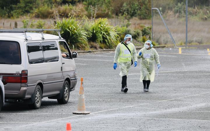 Covid-19 testing station in Raglan, Monday 4 October, 2021