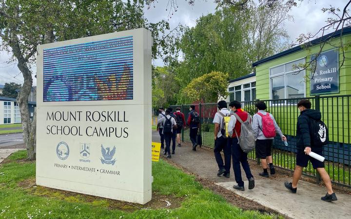 Senior pupils return to Mount Roskill Grammar School after ten weeks in lockdown.