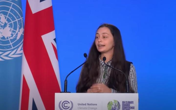 India Logan-Riley addresses today's opening session of the COP26 summit in Scotland.