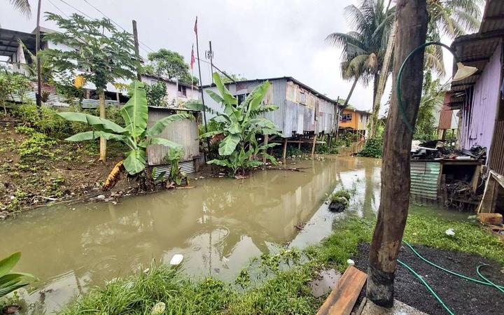 A day out from the arrival of Cyclone Yasa, there is already flooding across Fiji, including at the River Road settlement in Narere,