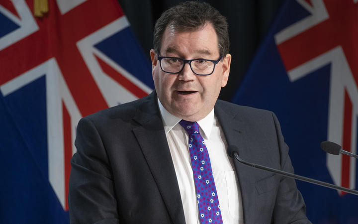Deputy Prime Minister Grant Robertson during the post-Cabinet press conference.