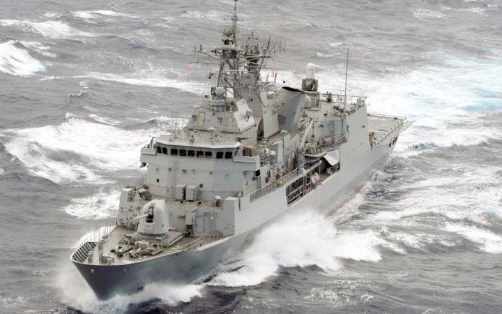 HMNZS Te Kaha in the South China Sea.