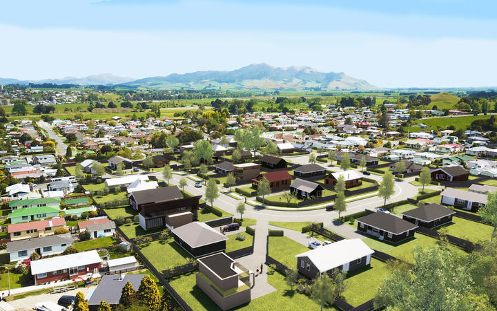 A visualisation of Matai Ridge subdivision in Gore.