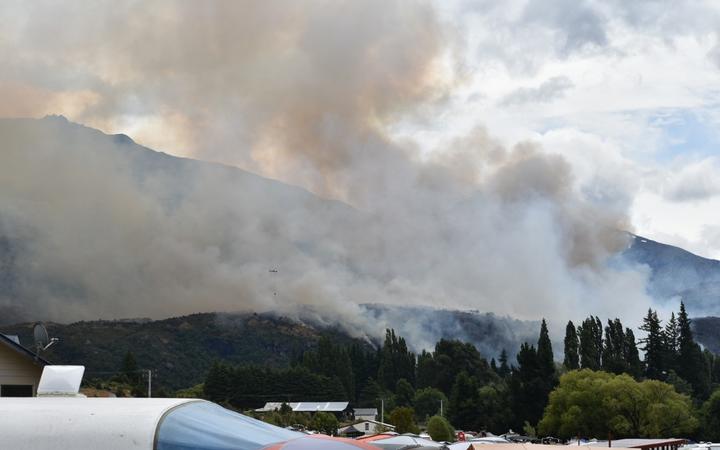 Smoke from the fire was seen from a nearby campsite.