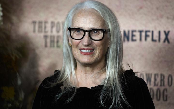 (FILES) In this file photo taken on October 18, 2021 New Zealand director Jane Campion poses during a photocall ahead of the premiere screening of her movie "The power of the dog" in Paris. 