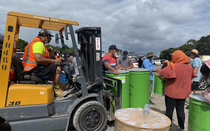 The Aotearoa Tonga Relief Committee is coordinating shipping containers at Auckland's Mt Smart Stadium to be filled with donations, including emergency supplies from family in New Zealand to relatives in Tonga.