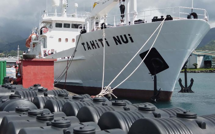 French Polynesia government ship used to transport relief supplies to Tonga