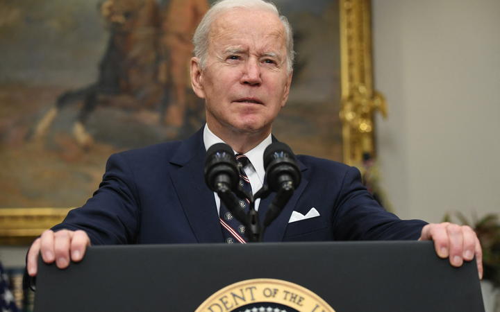 US President Joe Biden speaks about the death of Islamic State leader Abu Ibrahim al-Hashimi al-Qurayshi in Syria duringa US special forces raid.