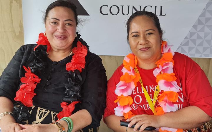 Members of the Wellington Tonga Leaders' Council,(L-R) Assistant secretary, Sokopeti Sina and the Secretary, Edna 'Ungatea Havea.