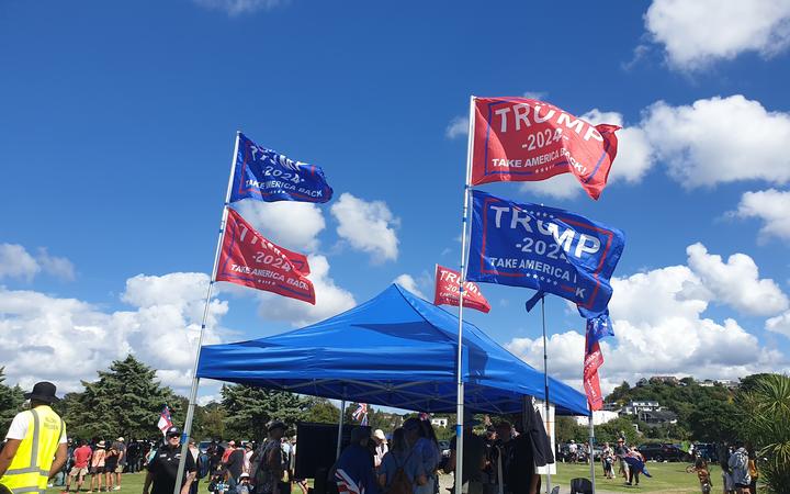 Anti-mandate protesters in Auckland.