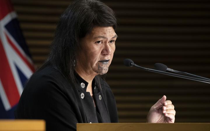 - POOL -  Foreign Affairs Minister Nanaia Mahuta during the post-Cabinet press conference with Prime Minister Jacinda Ardern, Parliament, Wellington. 07 March, 2022.  NZ Herald photograph by Mark Mitchell