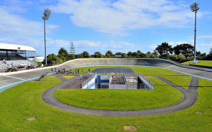 An aerial shot of the Manukau Sport Bowl velodrome that was used to host events at the 1990 Commonwealth Games.